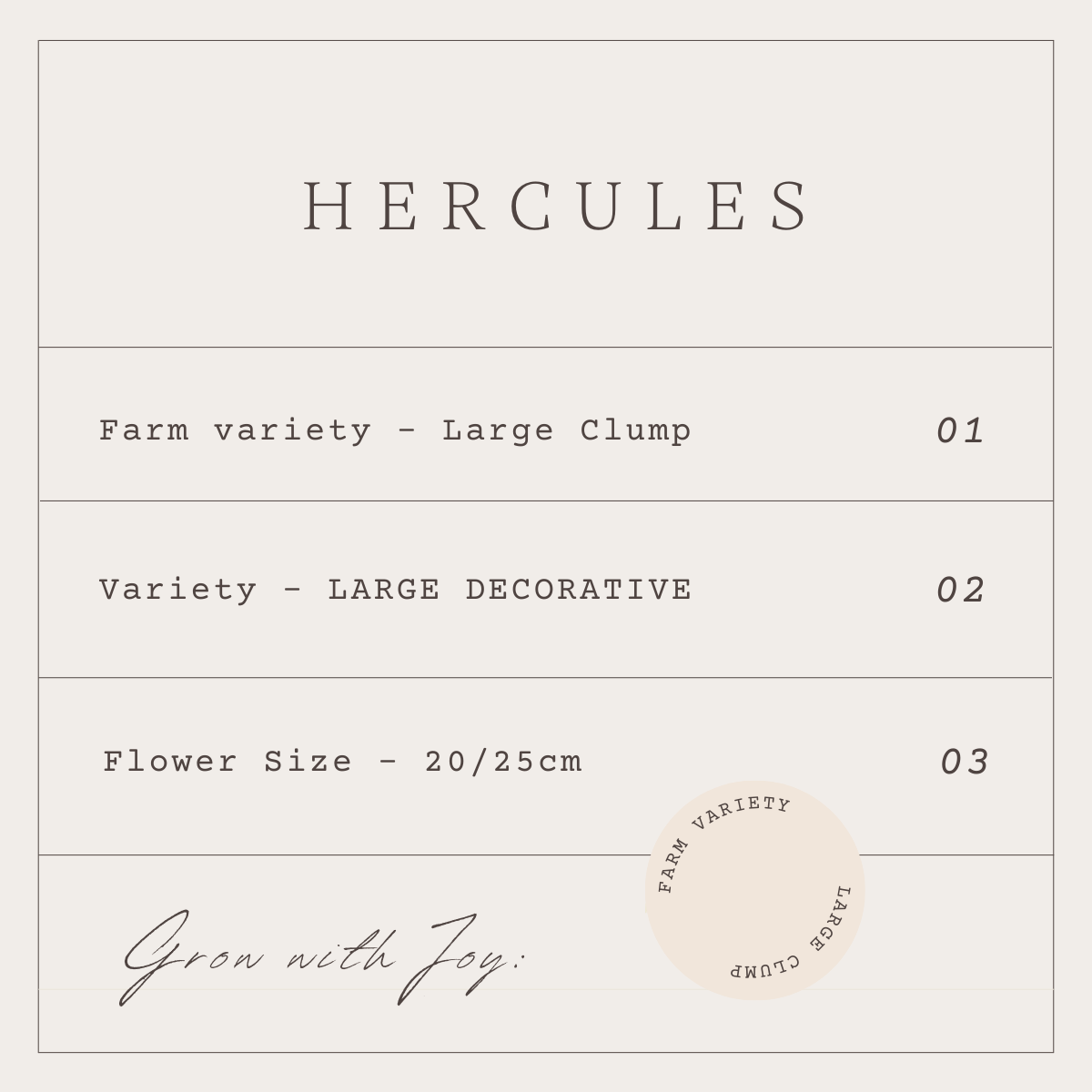 HERCULES - 1 CLUMP