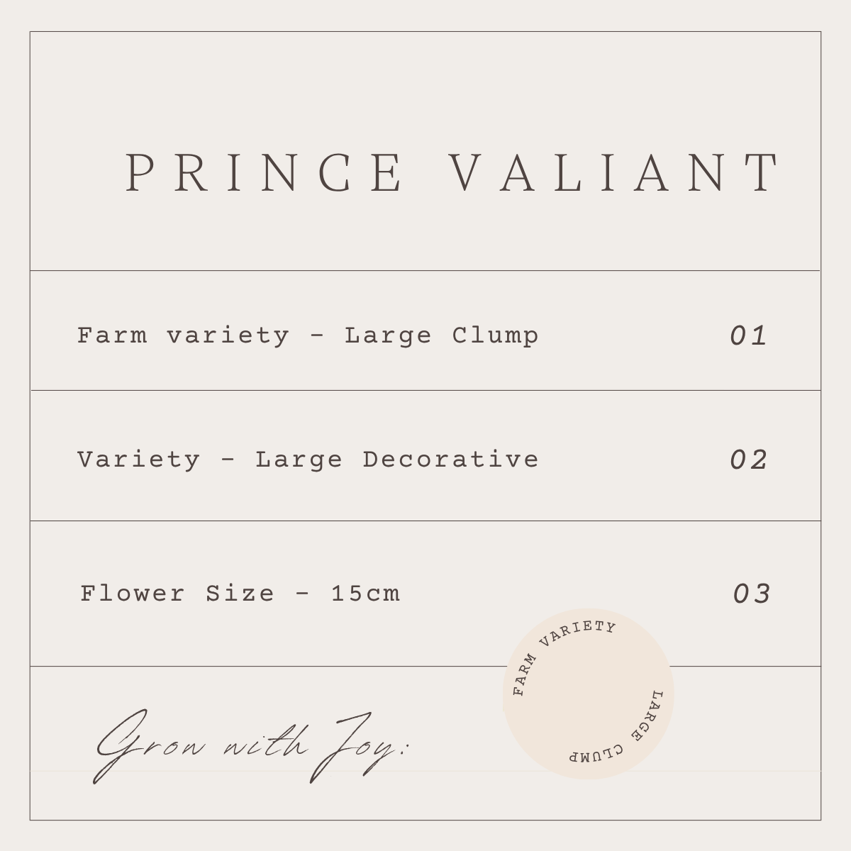 PRINCE VALIANT - 1 CLUMP